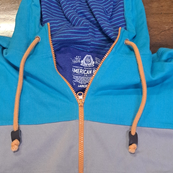 American Rag Blue Striped Hoodie - Picture 5 of 7